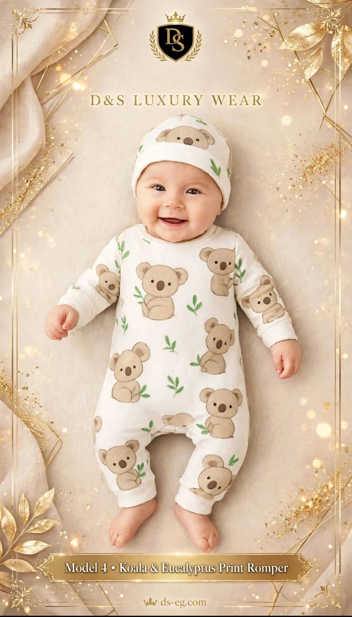Model 4 - Koala & Eucalyptus Romper
